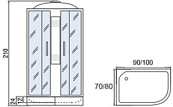 Мономах Душевая кабина 90x80 90/80/24 МЗ L – фотография-3